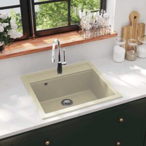 Granite Kitchen Sink Single Basin Beige