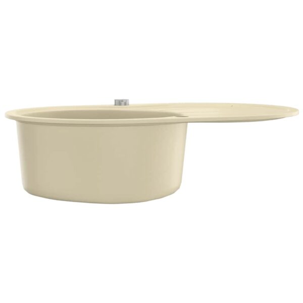 Granite Kitchen Sink Single Basin Oval Beige