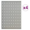 Wall-mounted Peg Boards 4 pcs 40x58 cm Steel