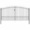 Double Door Fence Gate with Spear Top 400x248 cm