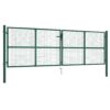 Mesh Garden Gate Steel 390x125 cm Green