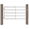 5 Bar Field Gate Steel (95-170)x90 cm Silver