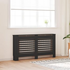 Radiator Cover Black 152x19x81.5 cm MDF