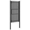Garden Fence Gate Steel 1x2.5 m Anthracite