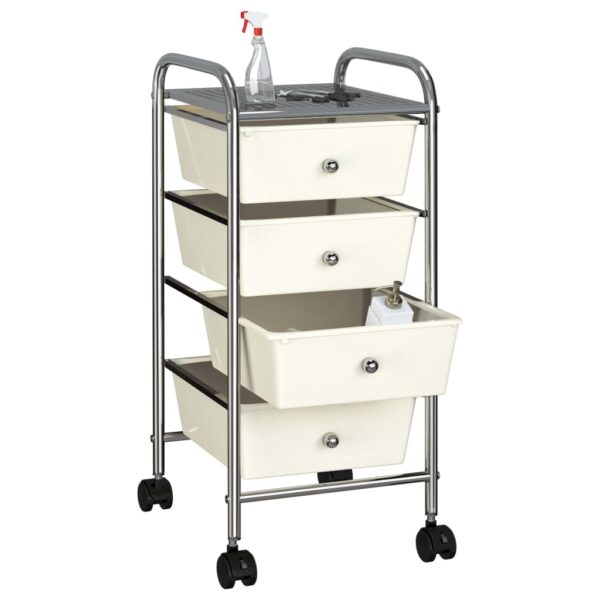 8720286011706_g_en_hd_2.jpg 4-Drawer Mobile Storage Trolley White Plastic