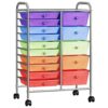 8720286011812_a_en_hd_1.jpg XXL 15-Drawer Mobile Storage Trolley Multicolour Plastic