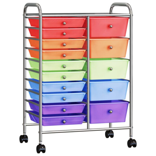 8720286011812_g_en_hd_1.jpg XXL 15-Drawer Mobile Storage Trolley Multicolour Plastic