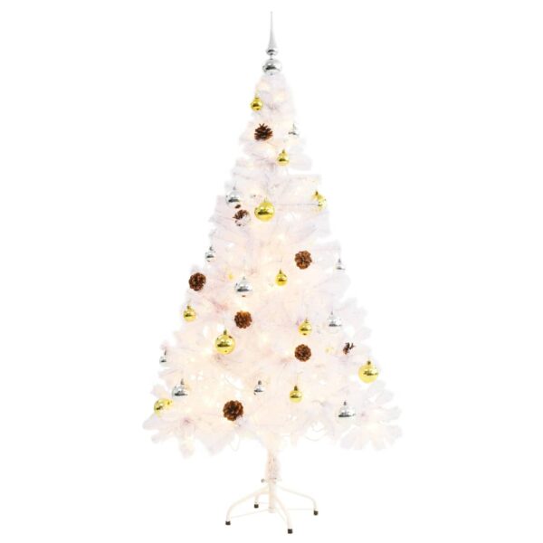 8720286017722_g_en_hd_1.jpg Artificial Pre-lit Christmas Tree with Baubles White 150 cm