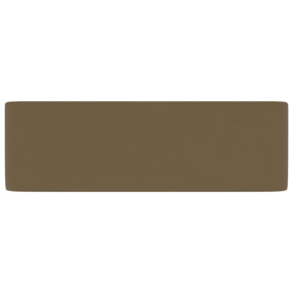 Luxury Wash Basin Matt Cream 41x30x12 cm Ceramic