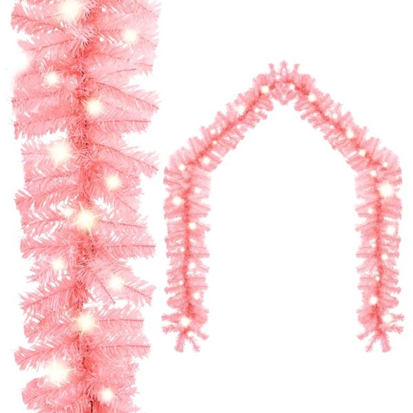 8720286363546_a_en_hd_1.jpg Christmas Garland with LED Lights 5 m Pink