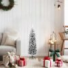 8720286364949_g_en_hd_1.jpg Slim Artificial Christmas Tree with Flocked Snow Green 120 cm PVC