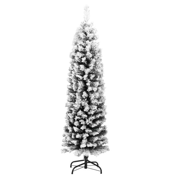 8720286364949_g_en_hd_2.jpg Slim Artificial Christmas Tree with Flocked Snow Green 120 cm PVC