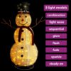 8720286414521_g_en_hd_1.jpg Decorative Christmas Snowman Figure LED Luxury Fabric 120cm