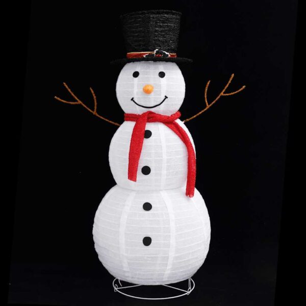8720286414521_g_en_hd_2.jpg Decorative Christmas Snowman Figure LED Luxury Fabric 120cm