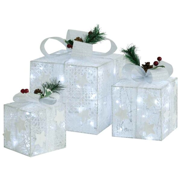 8720286414576_a_en_hd_1.jpg Decorative Christmas Gift Boxes 3 pcs White Outdoor Indoor