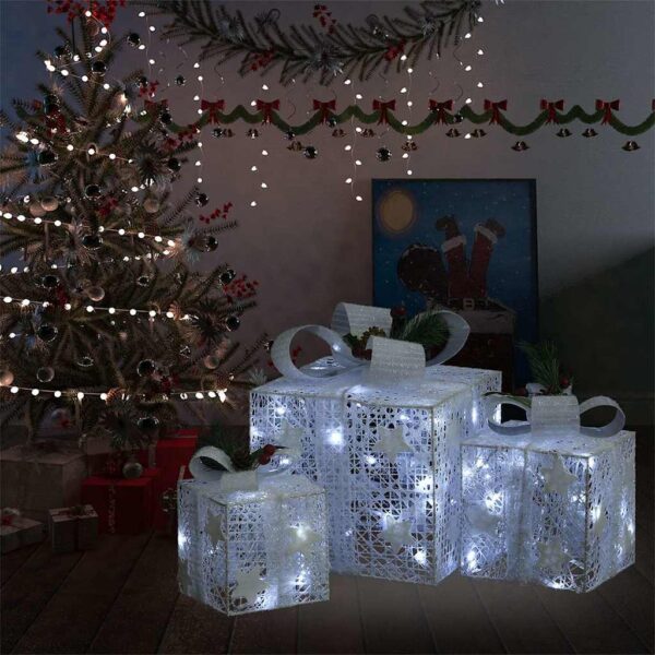8720286414576_m_en_hd_1.jpg Decorative Christmas Gift Boxes 3 pcs White Outdoor Indoor
