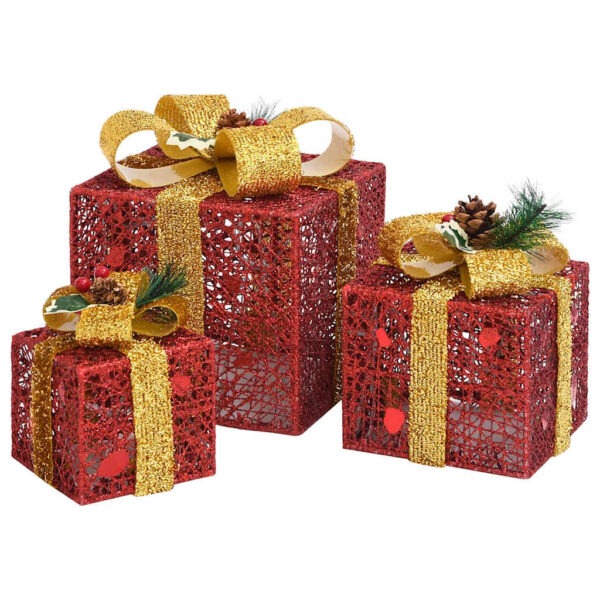 8720286414583_g_en_hd_2.jpg Decorative Christmas Gift Boxes 3 pcs Red Outdoor Indoor