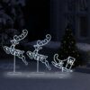 8720286415634_g_en_hd_1.jpg Acrylic Christmas Flying Reindeer&Sleigh 260x21x87cm Cold White