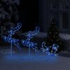 8720286415641_g_en_hd_1.jpg Acrylic Christmas Flying Reindeer&Sleigh 260x21x87cm Blue