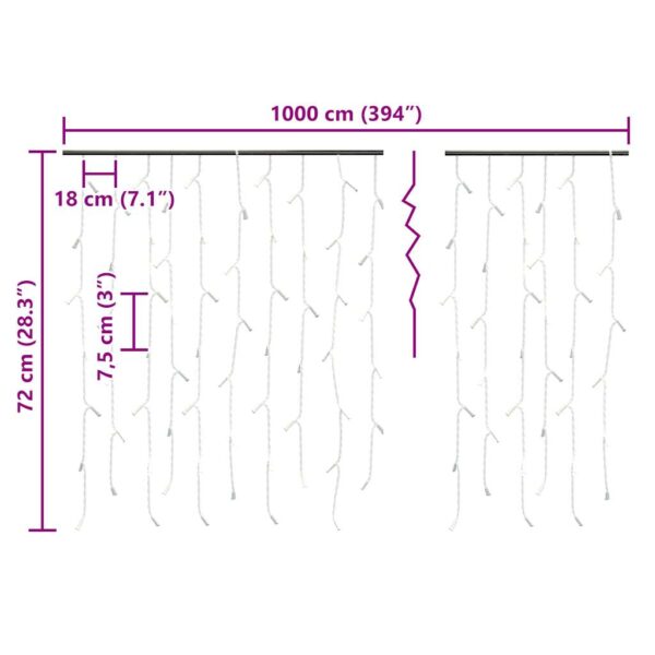 8720286434680_g_en_hd_1.jpg LED Curtain Icicle Lights 10m 400 LED Cold White 8 Function