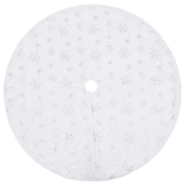 8720286445815_a_en_hd_1.jpg Luxury Christmas Tree Skirt White 90 cm Faux Fur