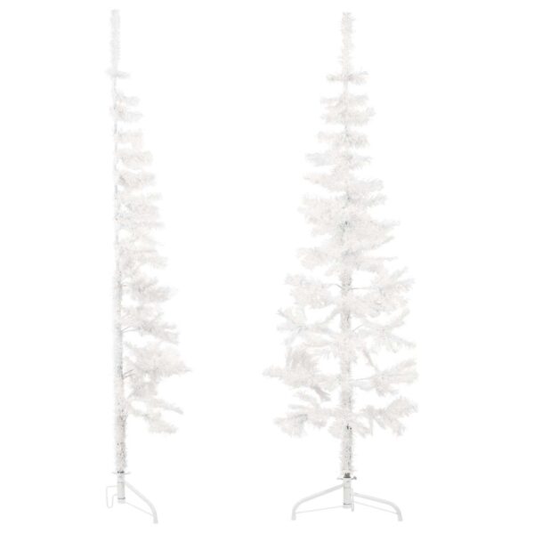 8720287000679_g_en_hd_2.jpg Slim Artificial Half Christmas Tree with Stand White 120 cm