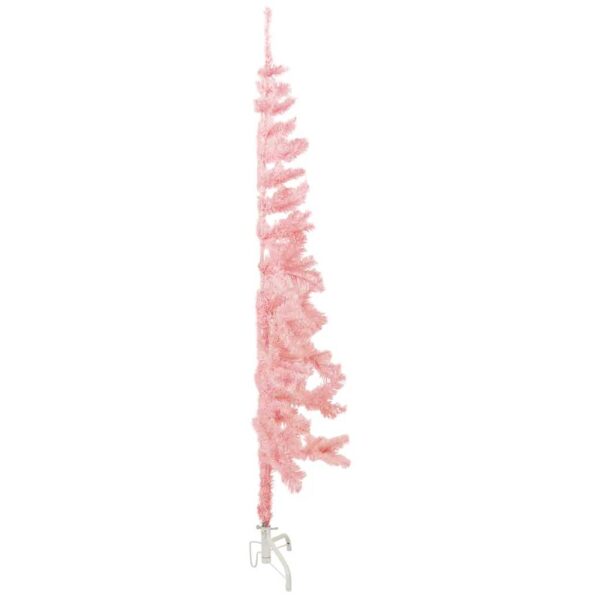 8720287000730_g_en_hd_3.jpg Slim Artificial Half Christmas Tree with Stand Pink 150 cm