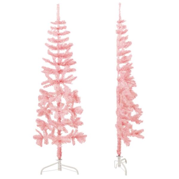 8720287000747_g_en_hd_3.jpg Slim Artificial Half Christmas Tree with Stand Pink 180 cm