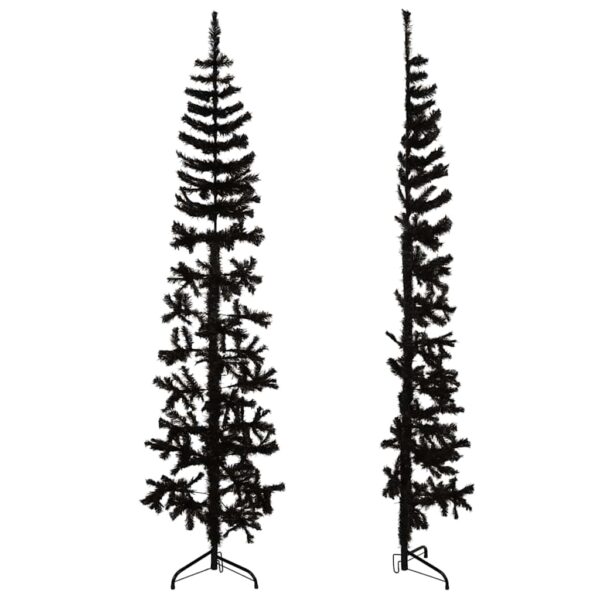 8720287000808_g_en_hd_2.jpg Slim Artificial Half Christmas Tree with Stand Black 210 cm