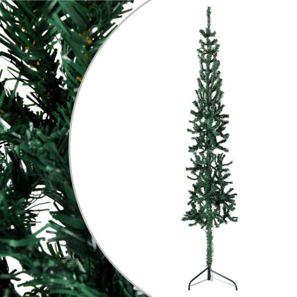 8720287001027_g_en_hd_2.jpg Slim Artificial Half Christmas Tree with Stand Green 120 cm