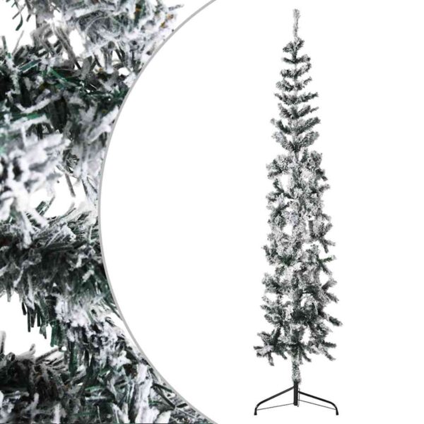 8720287001096_g_en_hd_2.jpg Slim Artificial Half Christmas Tree with Flocked Snow 180 cm