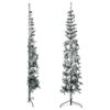 8720287001102_g_en_hd_3.jpg Slim Artificial Half Christmas Tree with Flocked Snow 210 cm