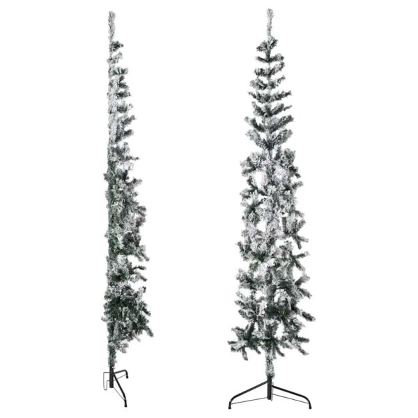 8720287001102_g_en_hd_3.jpg Slim Artificial Half Christmas Tree with Flocked Snow 210 cm