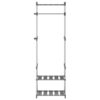 3-Tier Clothes Rack Silver 59x29x192 cm Aluminium