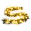 8720287068334_a_en_hd_1.jpg Christmas Garland with LED Lights Green 2.7 m PVC