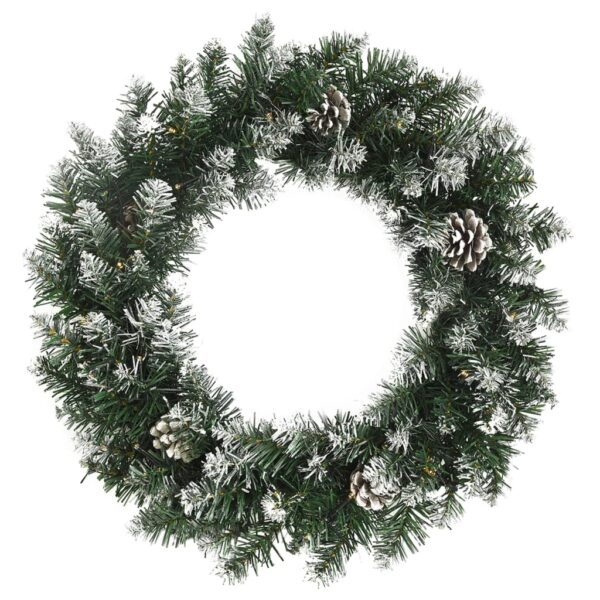 8720287068365_g_en_hd_1.jpg Christmas Wreath with LED Lights Green 60 cm PVC