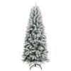 Artificial Christmas Tree with Flocked Snow 120 cm PVC&PE