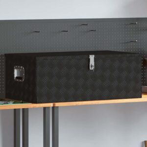 Storage Box Black 100x55x37 cm Aluminium