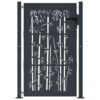 Garden Gate Anthracite 105x155 cm Steel Bamboo Design