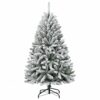 Artificial Hinged Christmas Tree with Flocked Snow 150 cm
