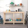 8720845519988_g_en_hd_1.jpg Work Bench 140x50x80 cm Solid Wood Pine