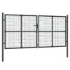 Mesh Garden Gate Anthracite 300x125 cm Galvanised Steel