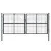 Mesh Garden Gate Anthracite 300x125 cm Galvanised Steel