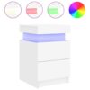 8721012253339_a_en_hd_1.jpg Bedside Cabinet with LED Lights White 35x39x55 cm