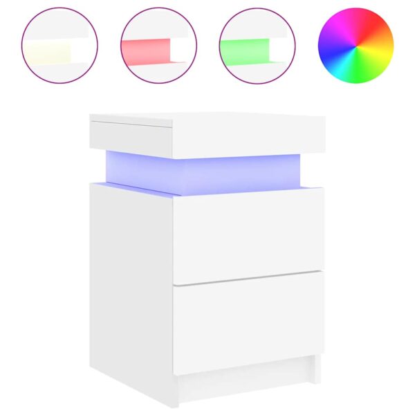 8721012253339_a_en_hd_1.jpg Bedside Cabinet with LED Lights White 35x39x55 cm