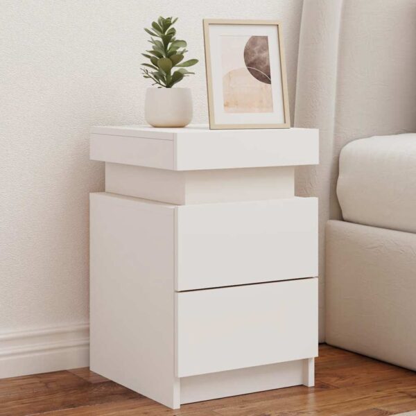 8721012253339_m_en_hd_1.jpg Bedside Cabinet with LED Lights White 35x39x55 cm