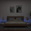 Bedside Cabinets with LED Lights 2 pcs White 40x39x48.5 cm