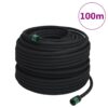 Garden Soaker Hose Black 0.6" 100 m Rubber