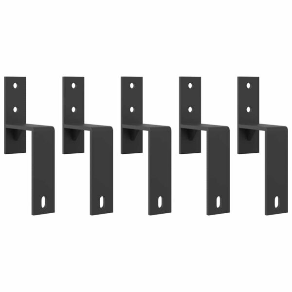 Sliding Door Hardware Kit 200 cm Steel Black