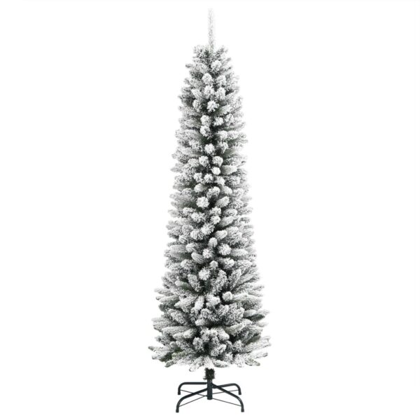 8721158417589_g_en_hd_1.jpg Artificial Slim Christmas Tree with Flocked Snow 120 cm PVC&PE